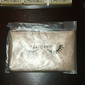 Metallic Eyelashes makeup pouch